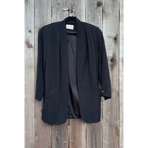 Paul Stanley‎ Vintage Blazer Jacket Women's Size 8 Black Wool Career